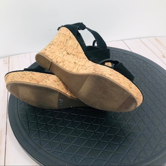 Rampage strap Black cork wedge sandals size 8‎ - Picture 12 of 13